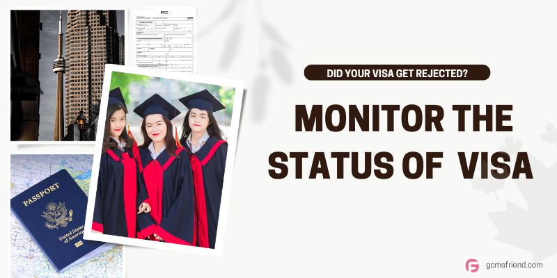 How can I monitor the status of my VISA application and contact the IRCC?